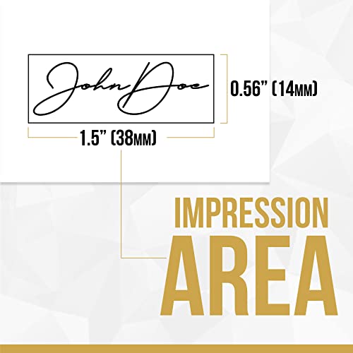 StampMark Customized Signature/Logo Stamp - Small Size - Choose from 15 Ink Colors