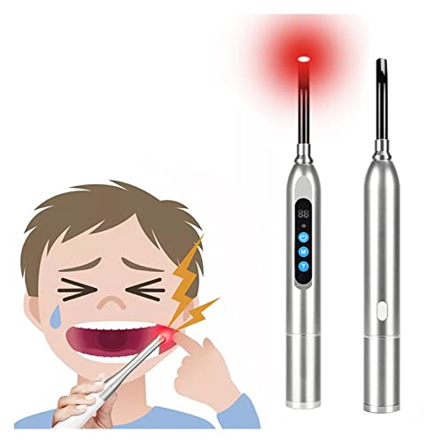 ICOSAR Maquina hidrafacial Terapia de luz roja 660nm 850nm Terapia de luz infrarroja cercana for el Alivio del Dolor de Labios y Tratamiento de llagas en la Boca Varita for el Cuidado de la Piel