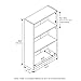 FURINNO JAYA Simple Home 3-Tier Adjustable Shelf Bookcase, White