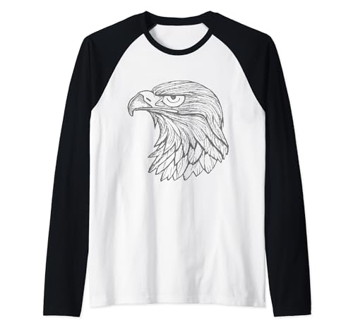 Camiseta de regalo Majestic Bird Majestic Eagle Camiseta Manga Raglan