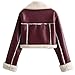 Women Leather Jacket Faux Fur Moto Jacket Thicken Fleece Lined Parka Winter Shearling Fluffy Coat Cropped Bomber Jacket…