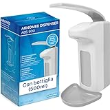 ARNOMED 1 Dispenser di sapone in plastica, dispenser a muro gel disinfettante mani da 500 ...