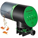Petbank Automatic Fish Feeder for Aquarium - Auto Fish Food Dispenser Battery Operated Vacation Timer Fish Feeder Automatic Dispenser with 2 AAA Batteries Included