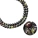 Qiwan 60PCS 6mm Natural Dragon Blood Jasper Gemstone Gem Round Loose Beads for Jewelry Making 1 Strand 15"