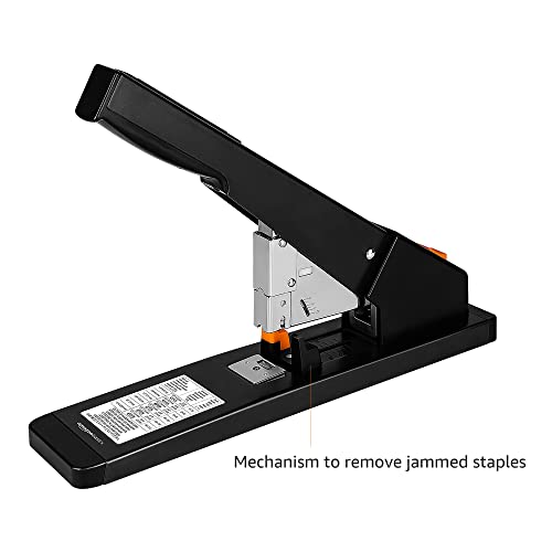 Amazon Basics Heavy Duty Stapler, 210 Sheet High Capacity, Long Arm, Industrial Office Stapler with 1000 Staples, Black image 6
