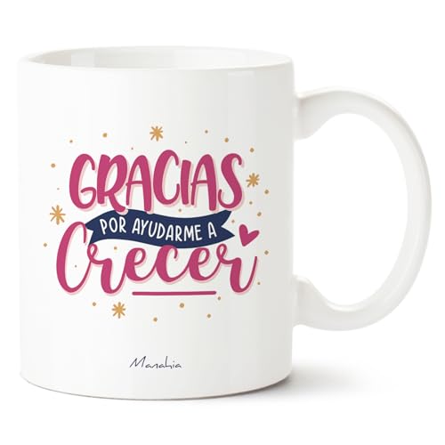 Manahia - Taza Gracias por Ayudarme a Crecer - Impresa en Francia - Cerámica - Taza Niñera, Maestra, Guardería - Idea Original para decir Gracias - Fin de Curso, Navidad, Despedida - Caja Regalo Kraft Manahia - Taza Gracias por Ayudarme a Crecer - Impresa en Francia - Cerámica - Taza Niñera, Maestra, Guardería - Idea Original para decir Gracias - Fin de Curso, Navidad, Despedida - Caja Regalo Kraft
