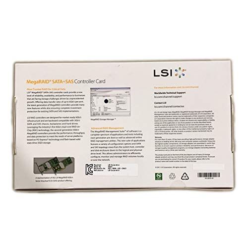 Broadcom Lsi Megaraid 9286-8E Sas Sata Roc Raid External Storage Controller Lsi00332 8 Port L5-25421-20 (Retail Pack) #TOP4