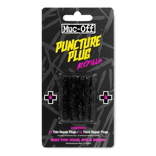 Muc-Off Puncture Plug Nachfüllpacks - Set mit 5 Dicken und 5 Dünnen...