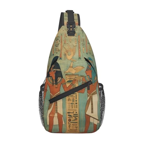 Bolso Sling unisex negro para pecho y viaje miniatura 1