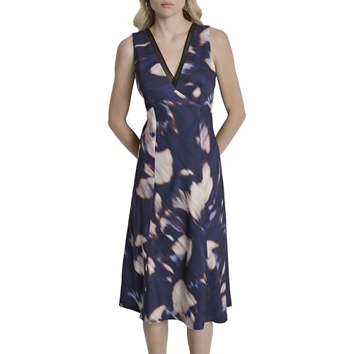 DKNY Women's Dress, Indigo Multi, 6