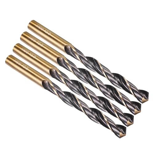 Image of PATIKIL 12mm Drill Bit, Jobber Straight Shank M2 High-Speed Steel 135° for Stainless Steel Hard Metal - 4 Pack