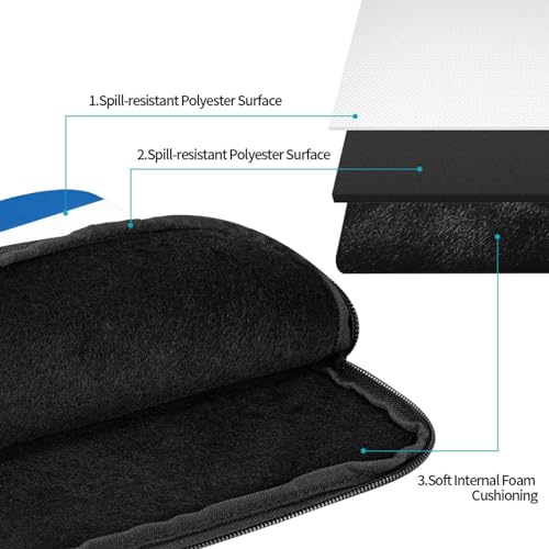 Greek Flag Laptop Sleeve Case 15 Inch Suitable For Notebook Computer Tablet Traveling Carrying Simple Case3