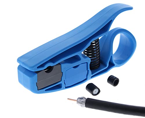 Ideal Industries, Inc. 45-605 Preppro Coax/Utp Cable Stripper, Cable Stripping Tool For Rg-59/Rg-59 Plenum/Rg-6/Rg-6 Plenum/Rg-6 Quad/Rg-6 Quad Plenum, Blue, 1 Coax Stripper,Gray #TOP3