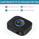 Golvery Bluetooth 5.4 Receiver for Car, Bluetooth Audio Adapter for Home Stereo, Wired Headphones, Old Speakers with 3.5mm Jack, Handsfree Calls, Dual Device Connection, 20-Hour Playtime - Image 8