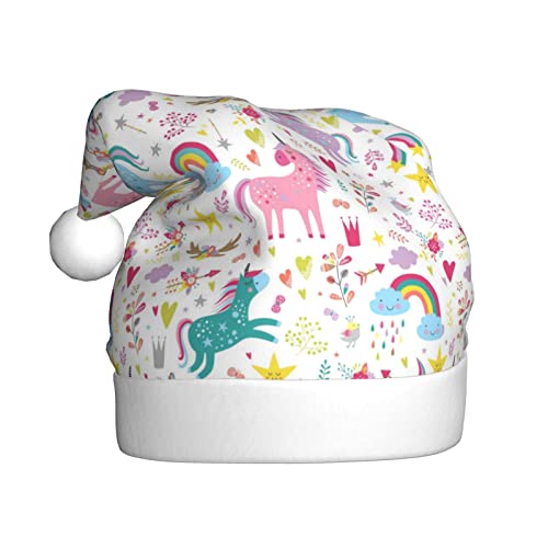 DANLIM Unicornios - Sombrero de Navidad rosa suave y perezoso para patio, gorra de mujer, sombrero de invierno, sombrero neutro, adecuado para adolescentes y adultos