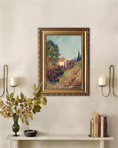 Paysage rustique KBKBART cadre doré pour mur vintage
