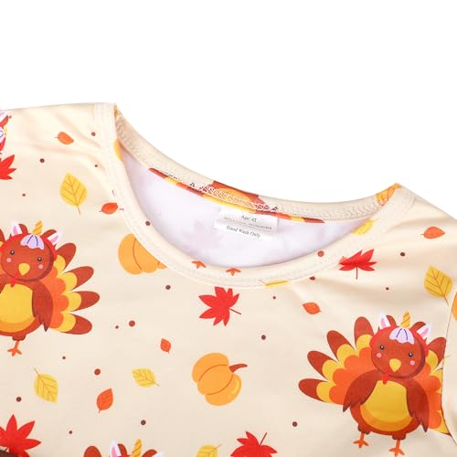 Toddler Girls Dress Pumpkin Spider Ghost Print Dresses Long Sleeve 2-8Y2