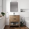 30 Bathroom Vanity with Sink 30 Inch Freestanding Bathroom Vanity Single Sink Bathroom Vanity Combo Modern Bathroom Vanity Brown Floor Standing Cabinet SetIMO 010 30W x18D