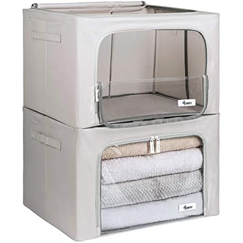 4CONVY Cajas de Almacenaje de Ropa con Cremallera Cover
