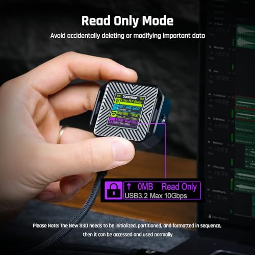 DockCase Gabinete Pocket M.2 2230 Nvme Ssd, Suporte 3S Plp Previne Perda de Dados de Gravação, 10 Gb