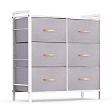 ROMOON Dresser Organizer with 6 Drawers, Fabric Storage Dresser Tower for Bedroom, Hallway, Entryway
