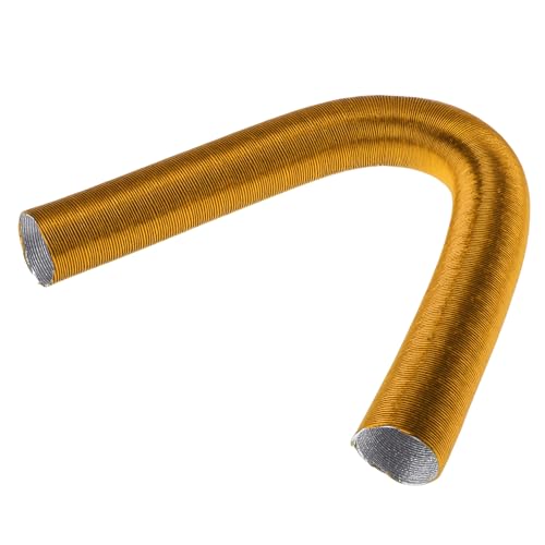 VekAuto 42mm Dia 99cm Car Heater Duct Pipe Aluminum Foil Warm Air Ducting Hose for Diesel Heater Gold Tone