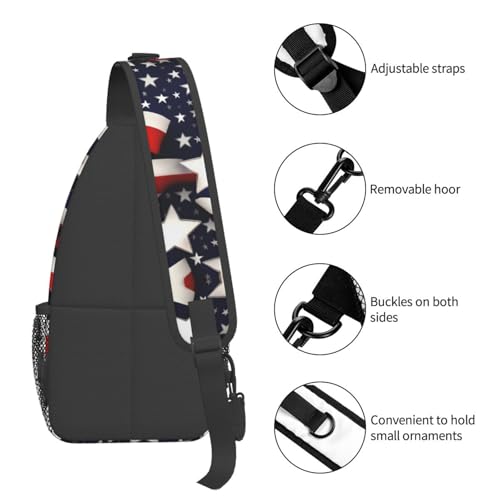 Mochila bandolera deportiva unisex negra para senderismo miniatura 5