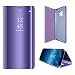 Anyos Galaxy S9 Case, Clear View Standing Mirror Flip PC Cover for Samsung Galaxy S9,Purple