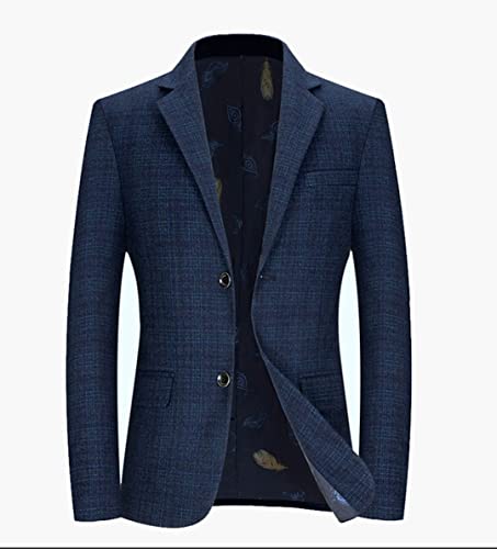 Men Casual Blazers Men's Plaid Suits Coats Single Breasted Business Plaid Blazers Coat Male3