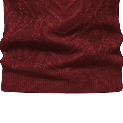 Pull fin chaud côtelé homme en tricot texturé rétro chic - 3