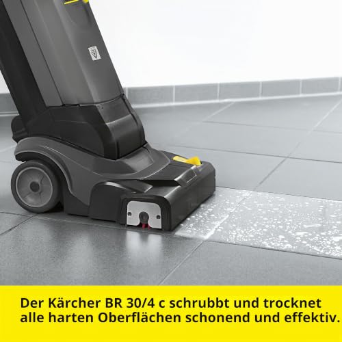 Kärcher - Kommerzieller Bodenschrubber - BR 30/4 C - Walk-Behind Compact - Mit Rollenbürste - Schrubbt und Trocknet