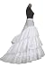 Produktbild CLOCOLOR Damen 3 Schichten A-Line Hoops Krinoline Lange Petticoats Unterrock Underskirt Reifrock für Brautkleider Weiß