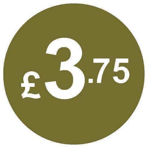 from 99p to £10 - Pack of 200 Gold 20mm Price Stickers/Sticky Labels - 40 Different Prices to Choose from (Gold £3.75)