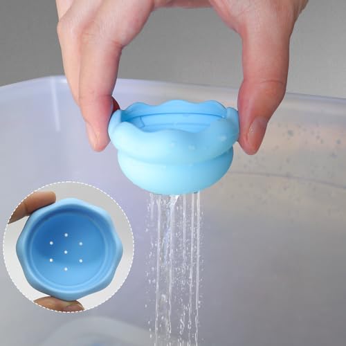 Image of Bath Toys, Silicone Ice Cream Stacking Toy, Baby Bath Toy, Connect, Build, Create - Bathtub Toys