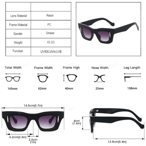 Lunettes de soleil rétro tendance aux finitions rivets de qualité supérieure - 7