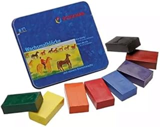 Stockmar 204884258 Waterproof Beeswax Blocks in Tin, 8 Blocks