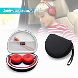 XANAD Etui na słuchawki do JBL Junior 320 BT/JBL Jr310 BT czerwono-niebieskie słuchawki nauszne dla dzieci bezprzewodowe składane słuchawki Bluetooth (czarne)