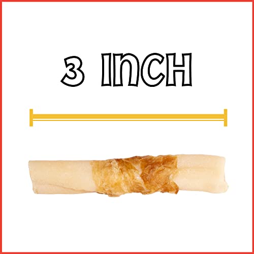 Pet Factory Twistedz American Beefhide 3-3.5" Mini Rolls Dog Chew Treats W/ Real Beef Meat Wrap - 14 Count/1 Pack #TOP2