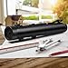 Flexzion Poster, Art, Document Tube with Strap, Expandable Waterproof Plastic Container, Telescoping Cylindrical Storage Case, Portable Paper Holder for Draft Sketch Blueprint, Black, youth large / 11