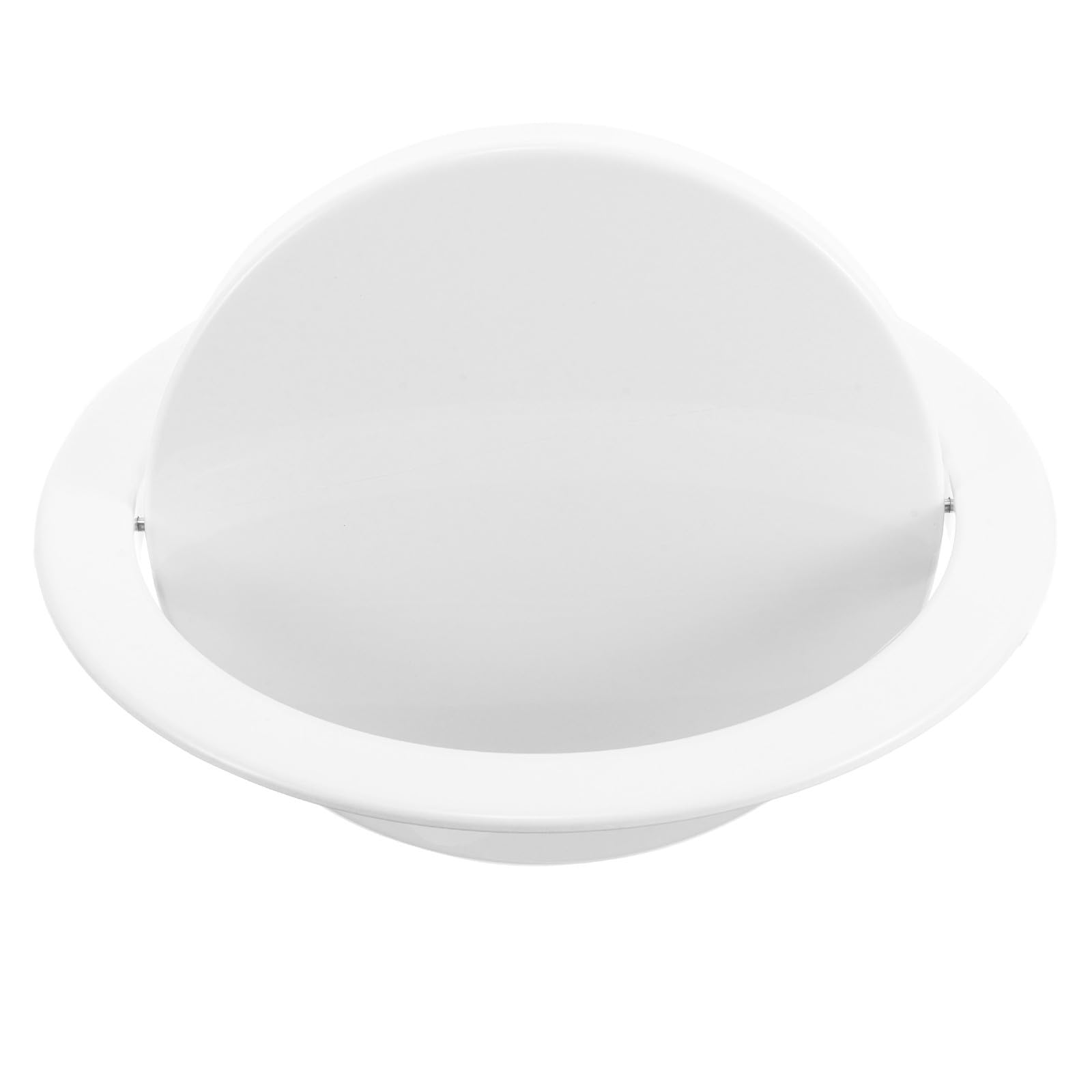 Couvercle encastrable pour poubelle de cuisine rond en acier blanc 210mm
