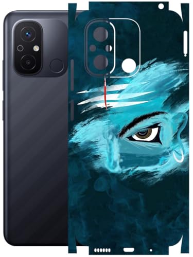 Image of AtOdds - Full Body Back Screen Guard Protector Film - Lamination Wrap Skin Sticker Compatible with REDMI 12C | Scratchproof Matte Finish (Mahadev)
