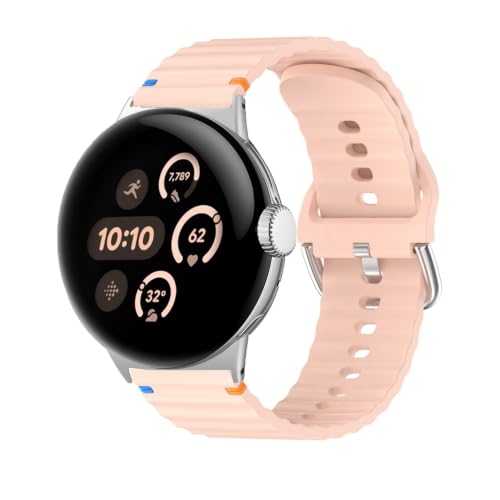 Correa de silicona suave con línea ondulada para reloj Google Pixel Watch 4 1