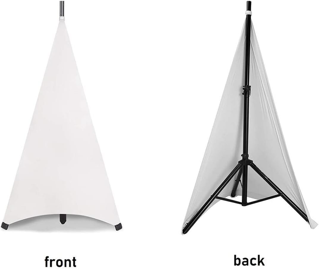 Lot de 2 coques de support de haut-parleur, support de haut-parleur, trépied, voile, pour salle de répétition DJ, discothèque, scène et trépied, extensibles (sans support), blancs