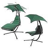 BB Sport Schwebeliege Hängeliege in vielen Farben Schwingliege Sonnenliege mit Sonnenschirm - 4