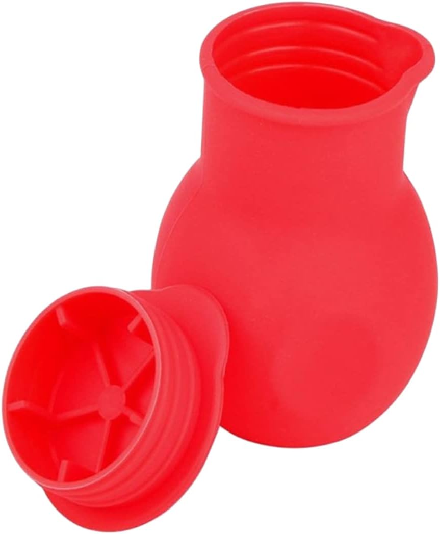 Red Eco-friendly Silicone Chocolate Jar Melt Pot for Sauces Salad Dressings