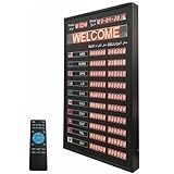 KHZKHC LED Electronic Exchange Rate Display Screen, 10-Country World Exchange Rate Clock, Scheduled Update and Power Failure Memory Function, for Banks, Financial Institutions