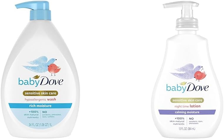 Sensitive Skin Care Baby Wash Rich Moisture For Baby Bath Time Tear-Free & Sensitive Skin Care Baby Lotion For a Soothing Scented Lotion Calming Moisture