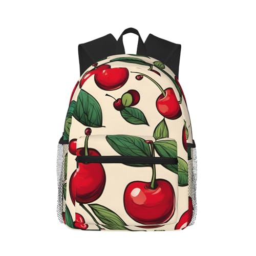 Sac à dos polyvalent Lovely Sweet Cherry 2 noir pour loisirs et voyage