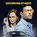 Oilway Night Vision Driving Glasses for Women & Men - Anti Glare Blue Light Blocking Computer Glasses with HD Clarity, Premium Protection | Nighttime Safety Eyewear for Screen Use & Road Travel