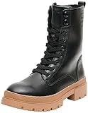 Warmfutter TOM TAILOR Damen 4290490009 Mode-Stiefel, Black-dksand, 38 EU